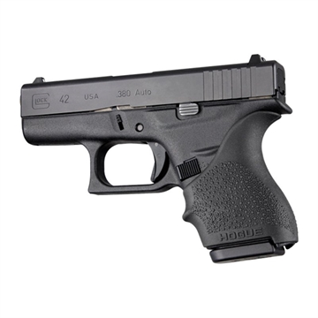 Picture of Hogue HandAll Beavertail Grip Sleeve Textured Black Rubber for Glock 42, 43 18200