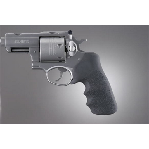 Picture of Hogue Tamer Grip Black Rubber with Finger Grooves for Ruger GP100, Super Redhawk 80020