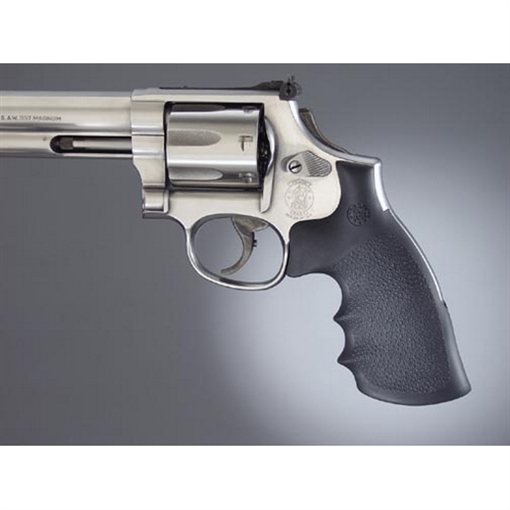 Picture of Hogue Conversion Monogrip Black Rubber with Finger Grooves for S&W K, L Frame with Round Butt 19002