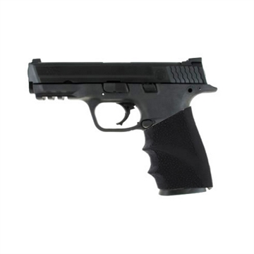 Picture of Hogue HandAll Hybrid Grip Sleeve made of Rubber with Textured Black Finish & Finger Grooves for S&W M&P 17400