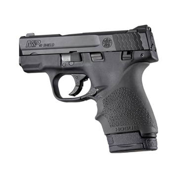 Picture of Hogue HandAll Beavertail Grip Sleeve Textured Black Rubber for Glock 26, S&W M&P Shield, Ruger LC9 18400