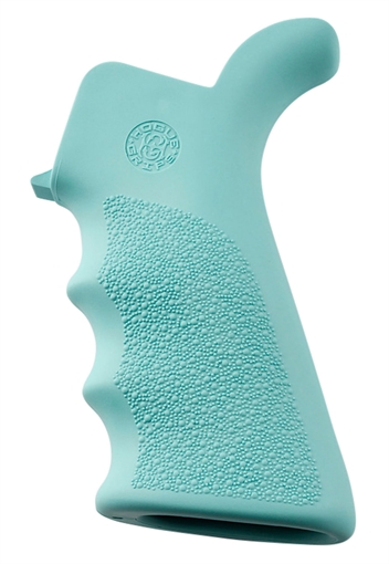Picture of Hogue OverMolded Beavertail Cobblestone Aqua Blue with Finger Grooves for AR-15, M16 13024