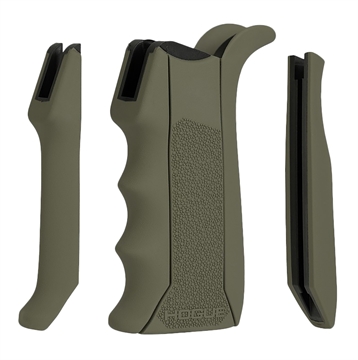 Picture of Hogue Modular Overmolded OD Green Rubber Pistol Grip with Finger Grooves Fits AR-15/M16 13041
