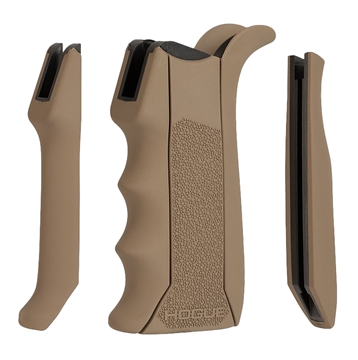 Picture of Hogue Modular Overmolded Flat Dark Earth Rubber Pistol Grip with Finger Grooves Fits AR-15/M16 13043