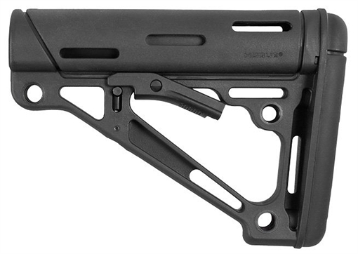 Picture of Hogue OverMolded Collapsible Buttstock Black OverMolded Rubber Black for AR15, M16, M4 with Commercial Tube (Tube Not Included) 15050
