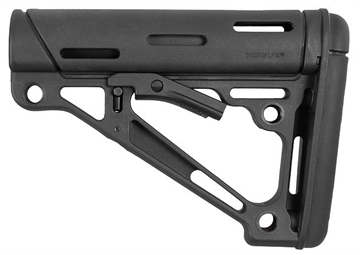 Picture of Hogue OverMolded Collapsible Buttstock Black OverMolded Rubber Black for AR15, M16, M4 with Commercial Tube (Tube Not Included) 15050