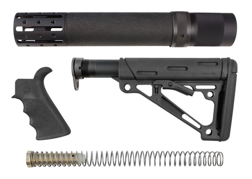 Picture of Hogue OverMolded Stock Kit Black Synthetic for AR-15, M16 Includes Rifle Length Forend & Finger Groove Grip 15078