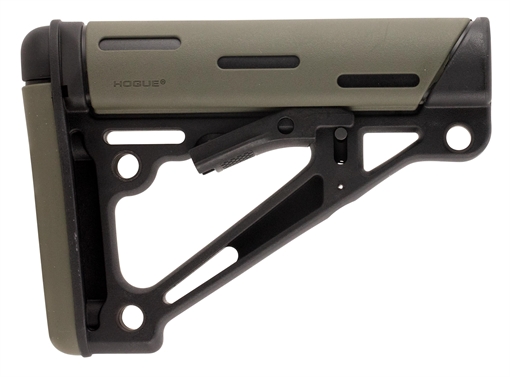 Picture of Hogue OverMolded Collapsible Buttstock OD Green OverMolded Rubber Black Synthetic AR-15, M16, M4 15250