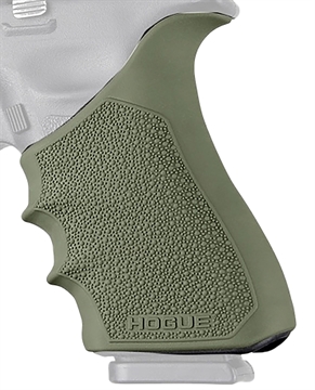 Picture of Hogue HandAll Beavertail Grip Sleeve Glock 17 G17 MOS G17L G22 G35 G35 MOS G34 G34 MOS G31 G37 Gen 3-4 OD Green 17031