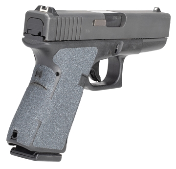 Picture of Hogue Wrapter Adhesive Grip made of Heavy Grit with Black Finish for Glock 17, 17 MOS, 19x, 34 MOS, 45 & 45 MOS Gen 5 (No Backstrap) 17179