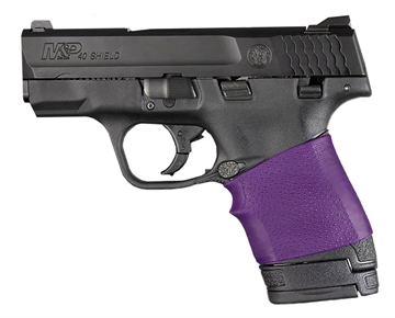 Picture of Hogue HandAll Jr. Grip Sleeve made of Rubber with Textured Purple Finish for Ruger LCP 18006