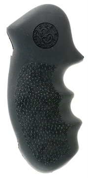 Picture of Hogue Monogrip Black Rubber with Finger Grooves for S&W K, L Frame with Round Butt 19000