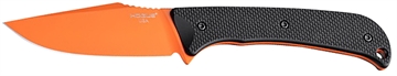 Picture of Hogue Extrak 3.30" Fixed Clip Point Plain Blaze Orange Cerakote CPM M4 Tool Steel Blade, Black Textured G10 Scales Handle 35864