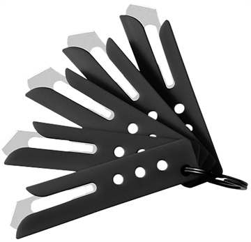 Picture of Hogue Expel Blade Guard Black Nylon Includes 5 #60 High Carbon Steel Blade, 5 Guards & 1 Key Ring 35880