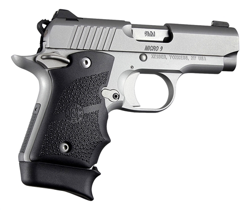 Picture of Hogue Rubber Grip Cobblestone Black with Finger Grooves for Kimber Micro 9 39080