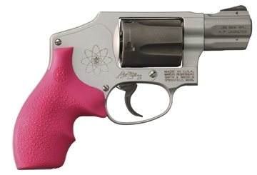 Picture of Hogue Rubber Bantam Cobblestone Pink Rubber with Finger Grooves for S&W J Frame with Round Butt 61007