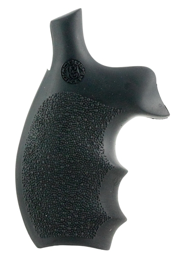 Picture of Hogue Rubber Bantam Black Rubber Pistol Grip with Finger Grooves for S&W K, L Frame with Round Butt 62000