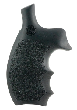 Picture of Hogue Rubber Bantam Black Rubber Pistol Grip with Finger Grooves for S&W K, L Frame with Round Butt 62000