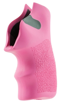 Picture of Hogue Tamer Cushion Pink Rubber Grip with Finger Grooves for Ruger LCR, LCRx 78027