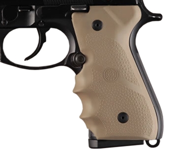 Picture of Hogue Rubber Grip Flat Dark Earth with Finger Grooves for Beretta 92, 96 92003