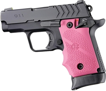 Picture of Hogue Ambi Safety Rubber Grip for Springfield Armory 911- Pink 48087