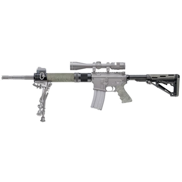 Picture of Hogue AR-15/M16 Kit Overmolded Beavertail Grip and Collapsible Buttstock for Mil-Spec Buffer Tube Ghille Green 15878