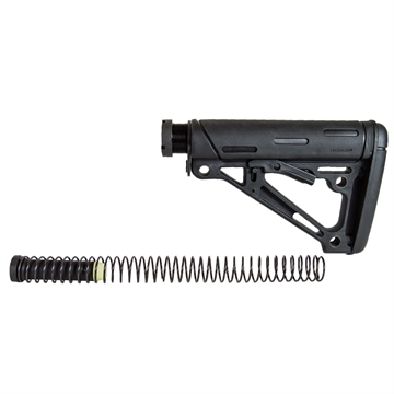 Picture of Hogue OverMolded Collapsible Buttstock Black OverMolded Rubber Black & Mil-Spec Tube for AR15, M16, M4 15045