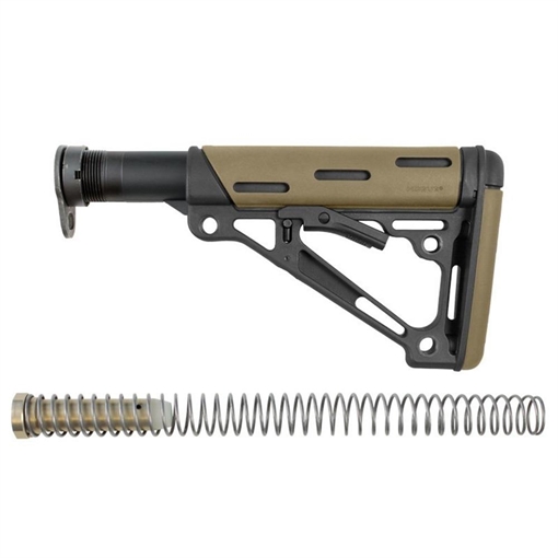 Picture of Hogue AR-15/M-16 OM Collapsible Buttstock Assembly with Buffer Tube and Hardware-Desert Tan Rubber 15345