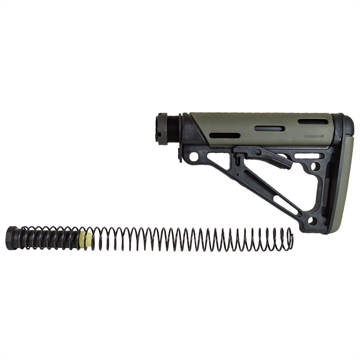 Picture of Hogue AR-15/M-16 OM Collapsible Buttstock Assembly with Buffer Tube and Hardware-OD Green Rubber 15245