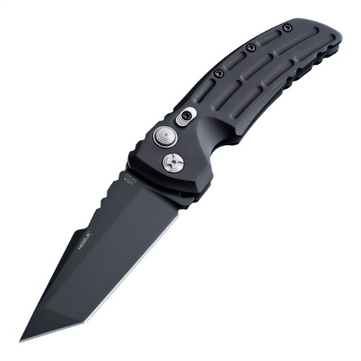 Picture of HOGUE AUTO KNIFE EX-A01 3.5" TANTO BLADE BLACK ALUMINUM FRAME MATTE BLACK 34120