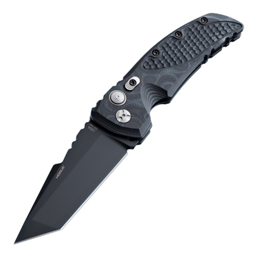 Picture of HOGUE AUTO KNIFE EX-A01 3.5" TANTO BLADE BLACK G-10 FRAME G-MASCUS BLACK 34129