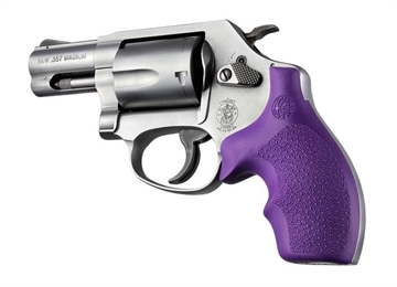 Picture of Hogue Bantam Style Grip for S&W J Frames- Rubber Round Butt Purple 61006