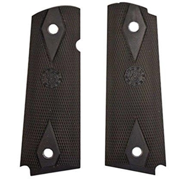 Picture of Hogue Colt Government Grips .45 1911 Rubber Grips Panels Checkered with Diamonds - Black 45010