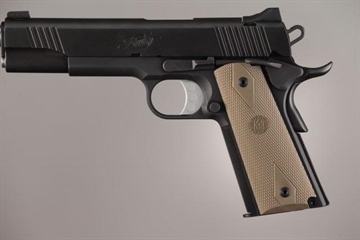 Picture of Hogue Colt Government Grips .45 1911 Rubber Grips Panels Checkered with Diamonds - Desert Tan 45013