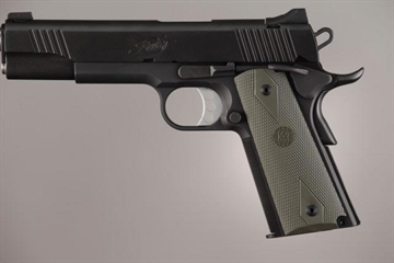 Picture of Hogue Colt Government Grips .45 1911 Rubber Grips Panels Checkered with Diamonds - OD Green 45011