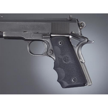 Picture of Hogue Rubber Grip Cobblestone Black with Finger Grooves for 1911 Officer 43000