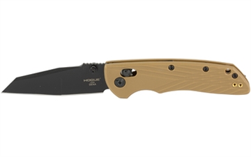 Picture of Hogue Deka, Folding Knife, CPM MagnaCut, Cerakote Finish, Black, Plain Modified Wharncliffe Edge, 3.25" Blade, Flat Dark Earth Polyamide Nylon 12 Grips 24367