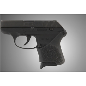Picture of Hogue HandAll Hybrid Grip Sleeve made of Rubber with Textured Black Finish for Ruger LCP 18100