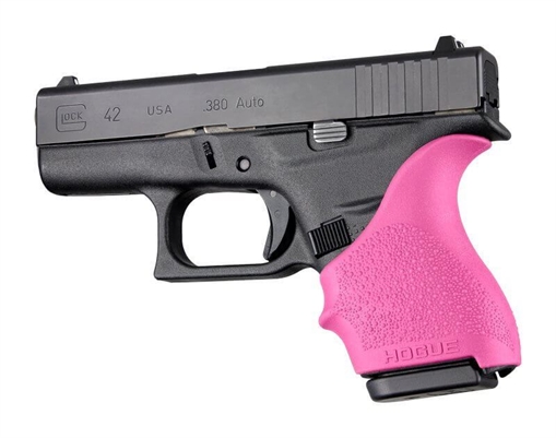 Picture of Hogue Hand All Beaver Tail Glock 42 43 Pistol Grip Sleeve - Pink HOG-18207