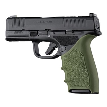 Picture of Hogue HandAll Beaver Tail Handgun Grip Sleeve Springfield Armory Hellcat Pro OD Green 18321