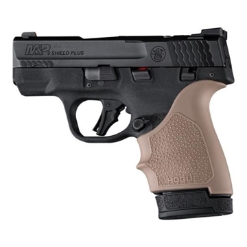 Picture of Hogue HandAll Beaver Tail Handgun Grip Sleeve S&W M&P 9 Shield Plus FDE 18413