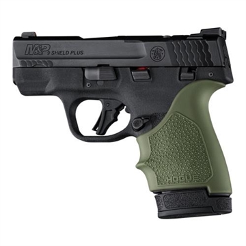 Picture of Hogue HandAll Beaver Tail Handgun Grip Sleeve S&W M&P 9 Shield Plus OD Green 18411