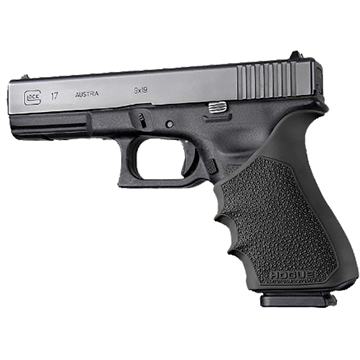 Picture of Hogue HandALL Beavertail, Pistol Grip, Fits Glock 17, G17 MOS, G17L, G22, G35, G35 MOS, G34, G34 MOS, G31, G37 Gen 3-4, Black 17030
