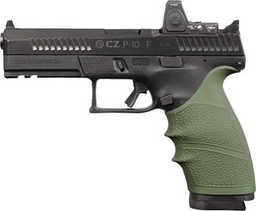 Picture of Hogue HandAll Beavertail Grip Sleeve CZ P-10 Full Size 9mm - OD Green 17801