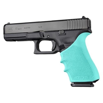 Picture of Hogue HandAll Beavertail Grip Sleeve Glock 17 Gen 1/2/5 Aqua 17024