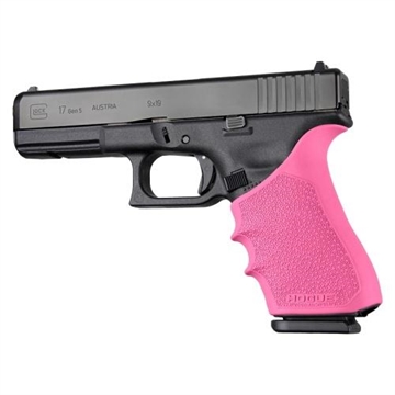 Picture of Hogue HandAll Beavertail Grip Sleeve Glock 17 Gen 1/2/5 Pink 17027