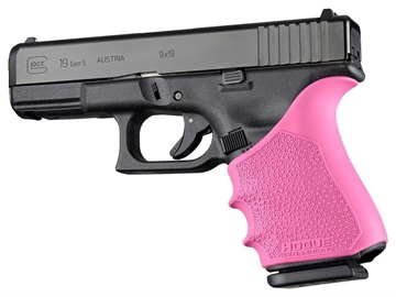 Picture of Hogue HandAll Beavertail Grip Sleeve Glock 19 23 32 38 Gen 1-2-5 Pink 17057