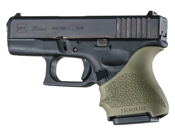 Picture of Hogue HandAll Beavertail Grip Sleeve Glock 26/27-OD Green 18601