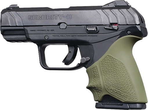 Picture of Hogue HandAll Beavertail Grip Sleeve Ruger Security 9 Compact - OD Green 17711