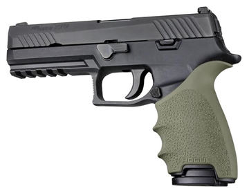 Picture of Hogue HandAll Beavertail Grip Sleeve Sig Sauer P320 OD Green 17601